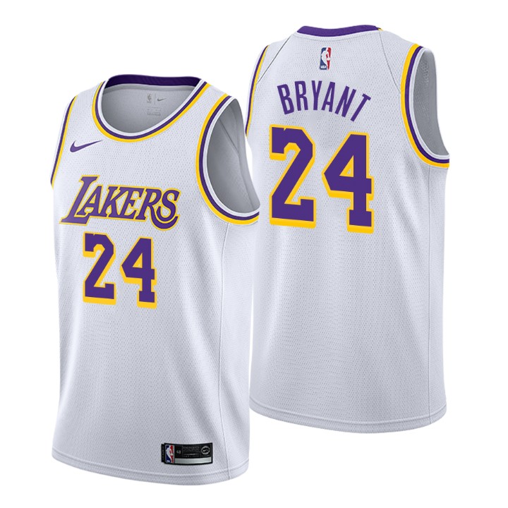 Camisetas NBA Lakers Kobe Bryant Association 2018-19 Blanco replicas ...