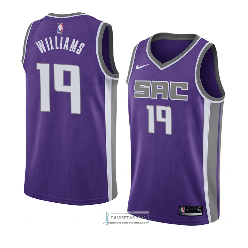 Camisetas NBA Sacramento Kings Troy Williams Icon 2018 Violeta replicas ...